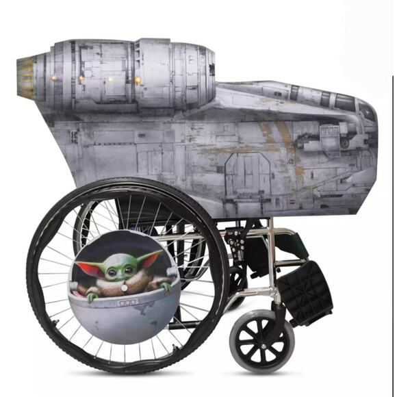 Disney Star Wars Mandalorian Grogu Wheelchair Halloween Costume Cover Wrap - Picture 2 of 5